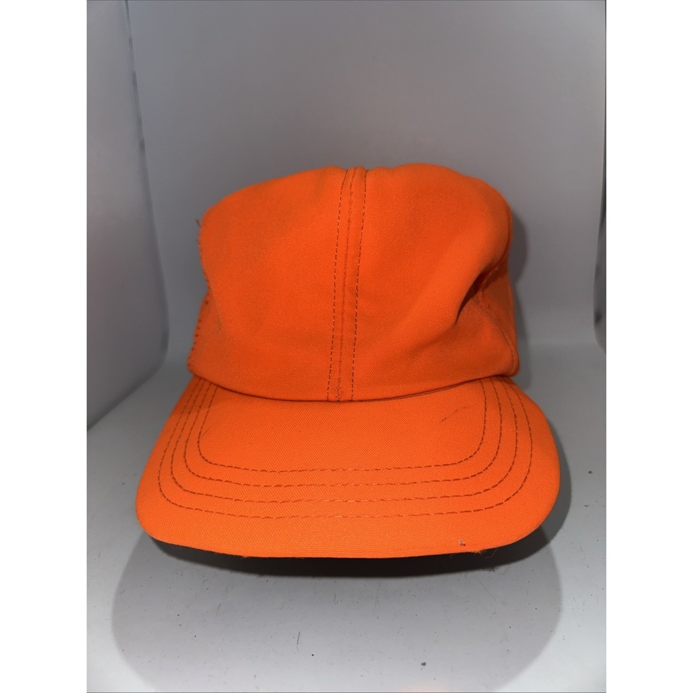Vintage Thinsulate Hunting‎ Cap Hat Flaps Orange Size Medium USA MADE-(4)
